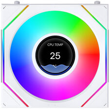 120mm Lian Li UNI FAN SL-INF 120 FLEX LCD Wireless ARGB White