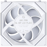120mm Lian Li Uni Fan SL-INF LCD FLEX ARGB Reverse Blade, White