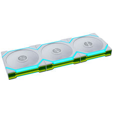 Lian Li UNI FAN SL FLEX Wireless PWM-Lüfter, ARGB, Unendlichkeitsspiegel - Reverse Blade, 120mm, weiß, 3er-Pack mit Controller