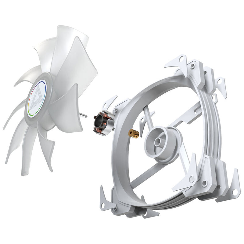 Montech HP140 PWM ARGB Lüfter, 3er Pack - 140mm, weiß