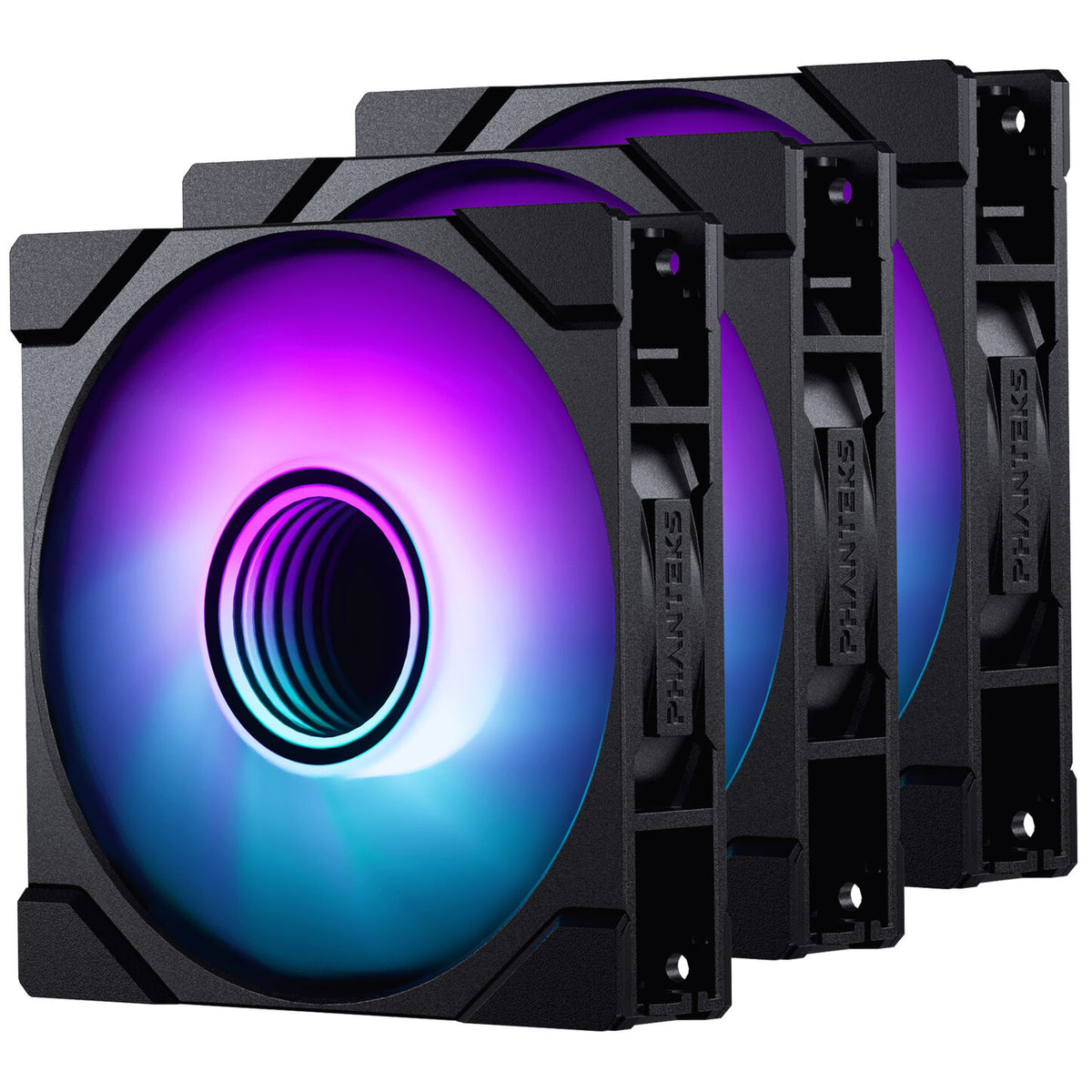 Phanteks M25G2-120 120mm Noir D-RGB PWM 72.72 CFM Pack de 3