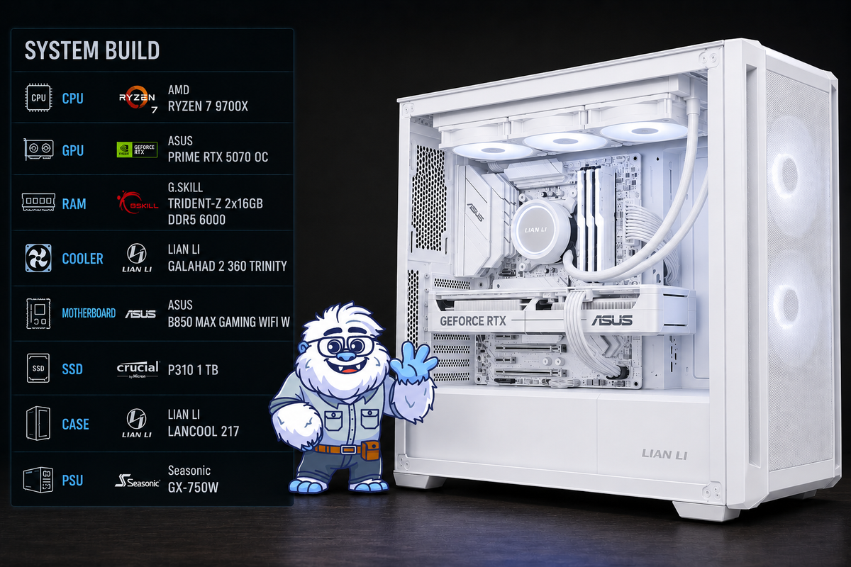 White YETI - LianLi High-End-Gaming-System