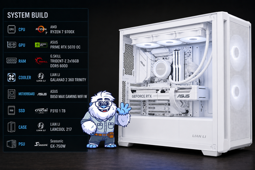 White YETI - LianLi High-End-Gaming-System