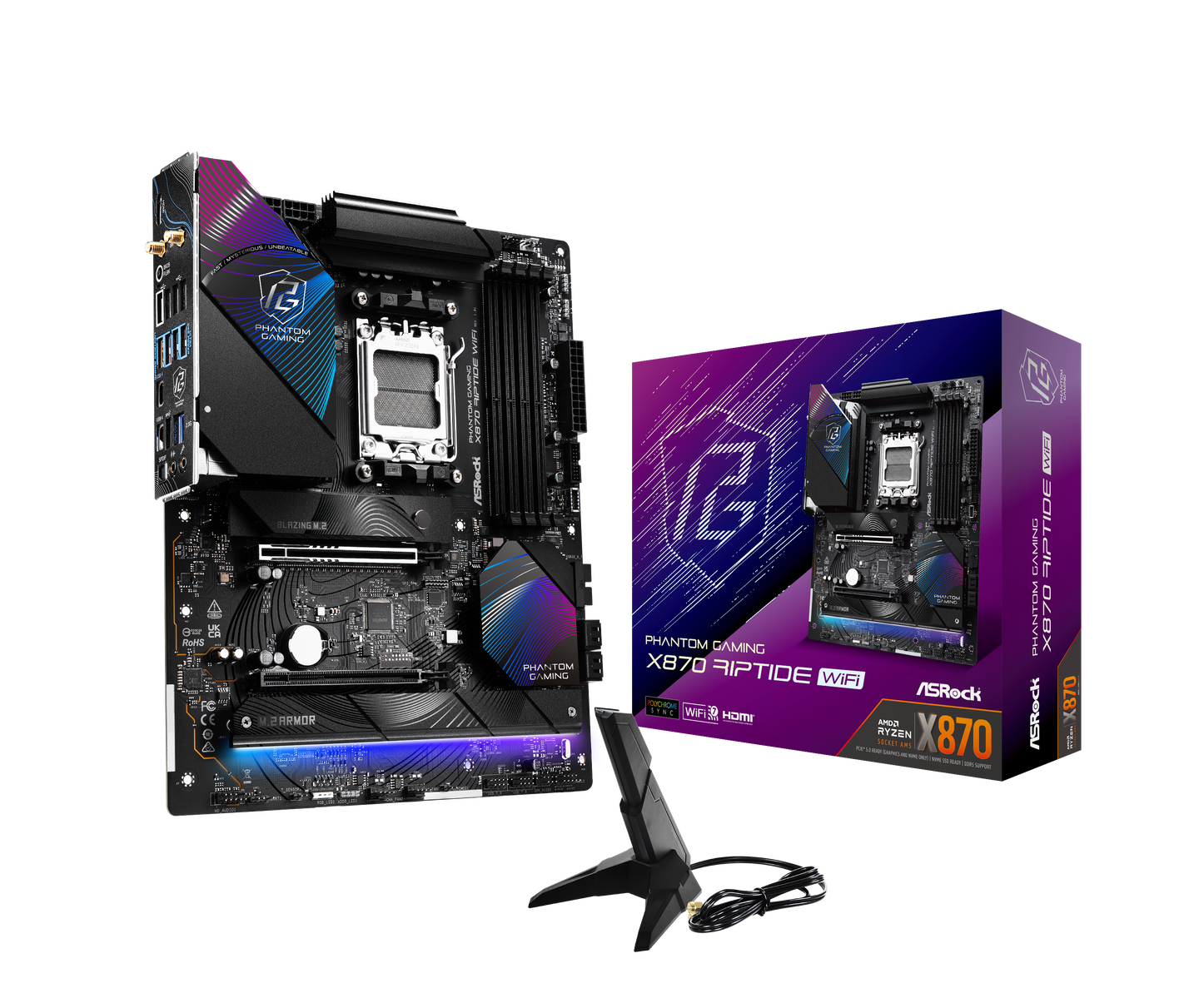 ASRock X870 Riptide WiFi, AMD X870 Mainboard - Sockel AM5, DDR5