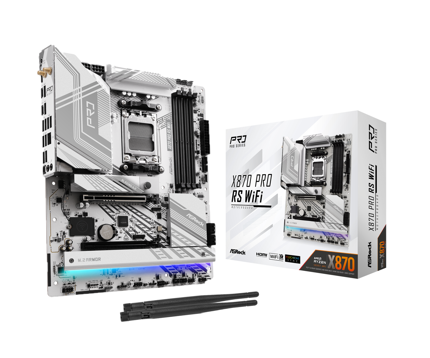 ASRock X870 Pro RS WiFi, AMD X870 Mainboard - Sockel AM5, DDR5