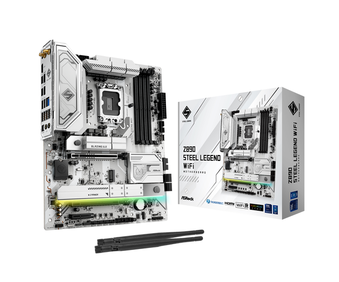ASRock Z890 Steel Legend WiFi Mainboard, Sockel LGA 1851, Intel Z890, ATX, DDR5