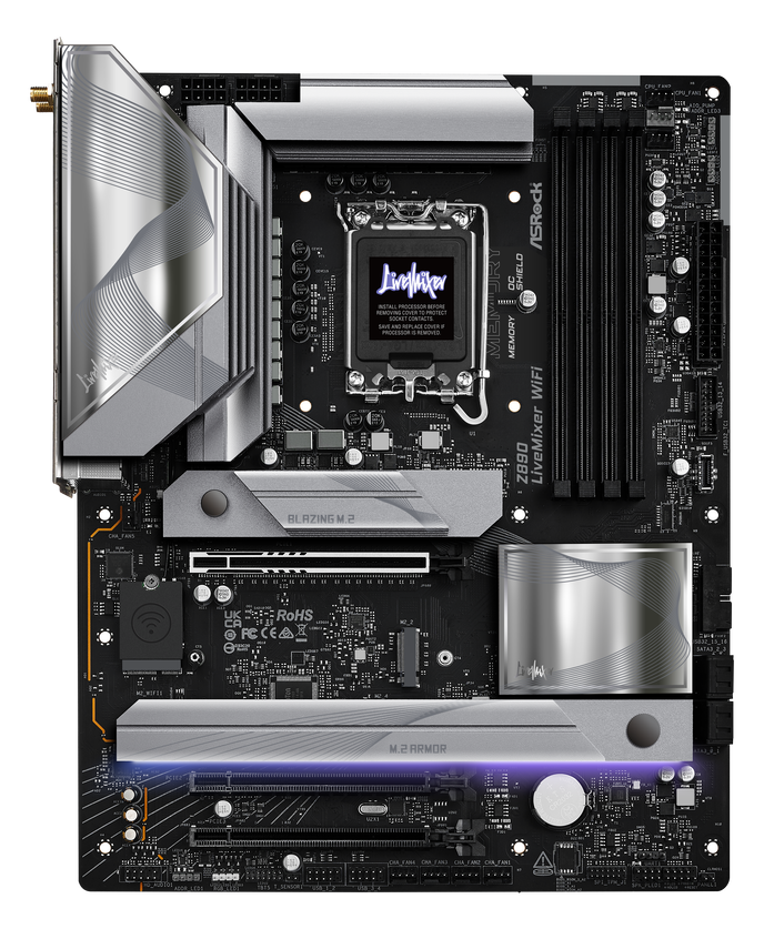 ASRock Z890 LiveMixer WiFi, Intel Z890 Mainboard, Sockel LGA 1851, Intel Z890, ATX, DDR5