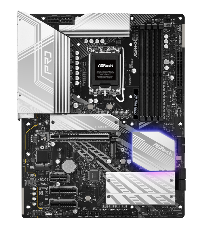 ASRock Z890 Pro RS, Intel Z890 Mainboard, Sockel LGA 1851, Intel Z890, ATX, DDR5