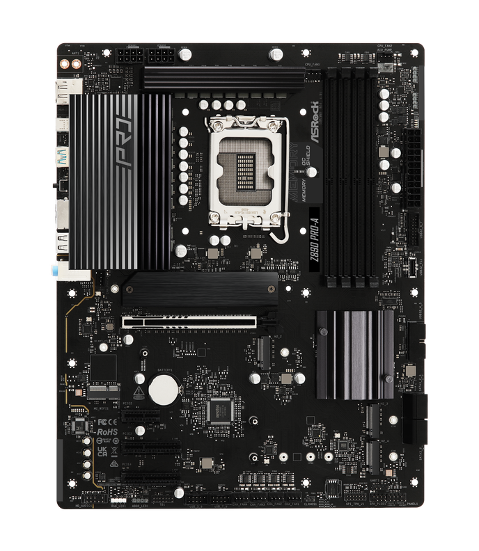 ASRock Z890 PRO-A Mainboard, Sockel LGA 1851, Intel Z890, ATX, DDR5