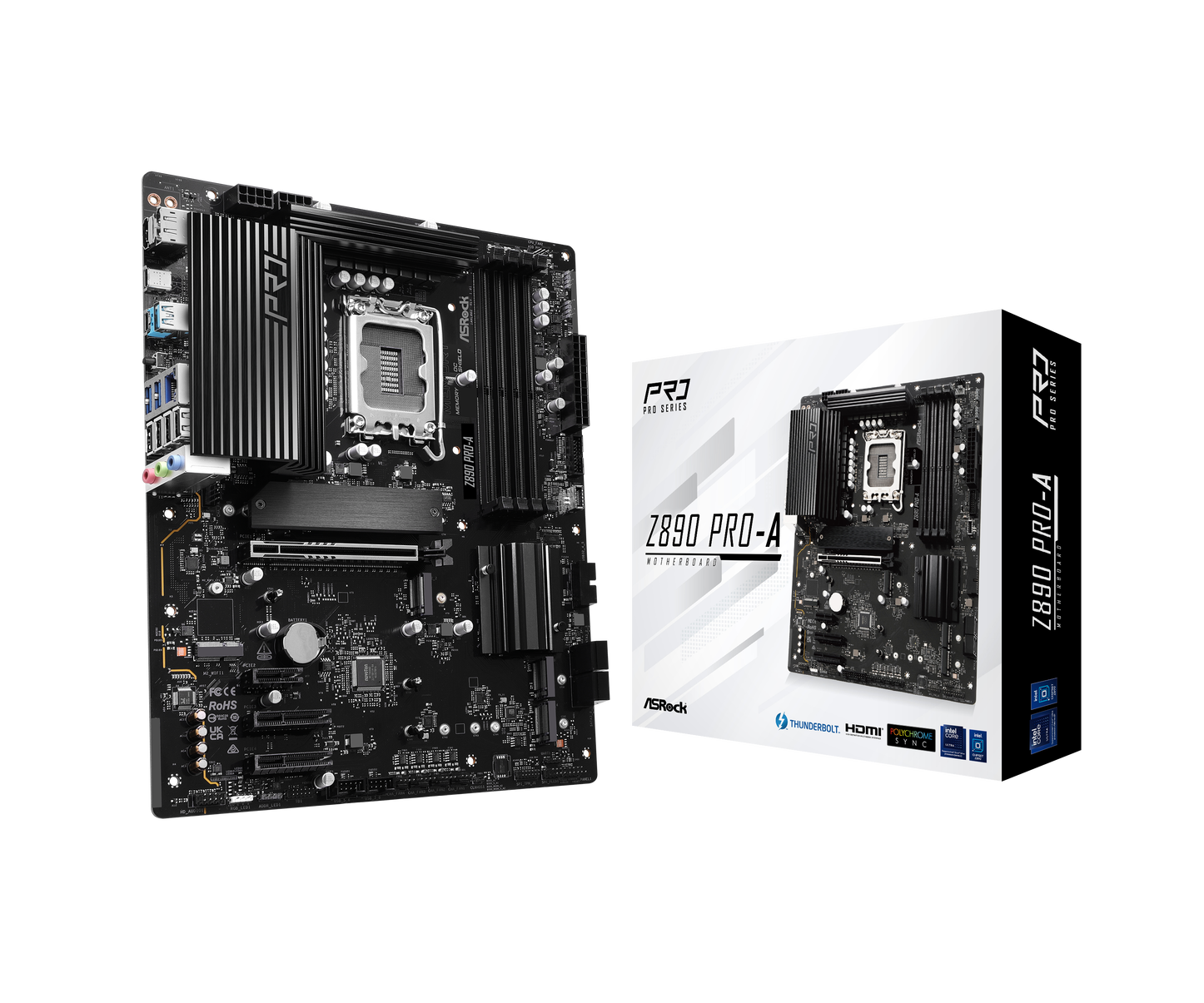 ASRock Z890 PRO-A Mainboard, Sockel LGA 1851, Intel Z890, ATX, DDR5