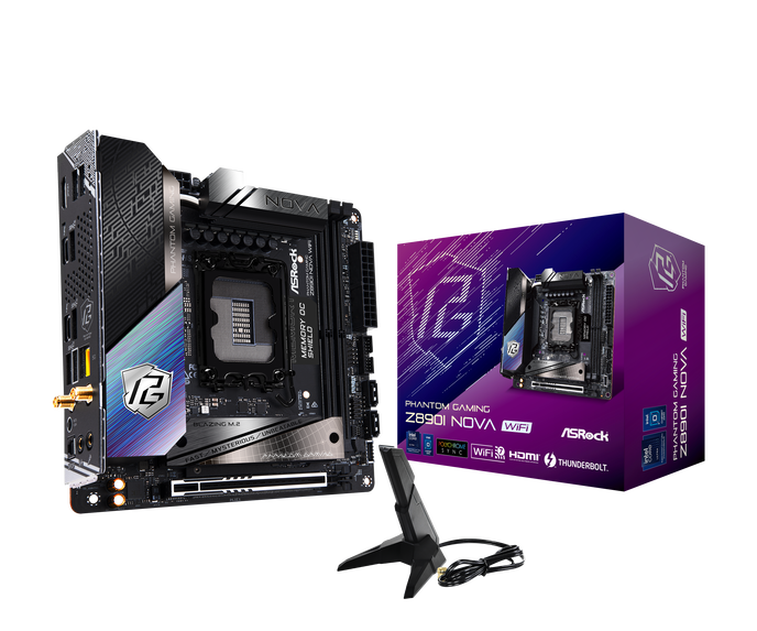 ASRock Z890I NOVA WIFI, Intel Z890 Mainboard - Sockel 1851 - DDR5