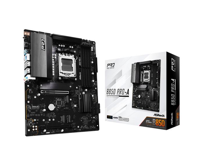 ASROCK B850 Pro-A Mainboard, Sockel AM5, AMD B850, ATX, DDR5