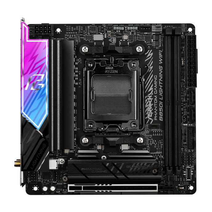 ASRock Phantom Gaming B850I Lightning WiFi AM5 DDR5 Mini ITX