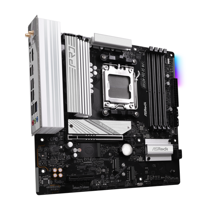 ASROCK B850M Pro RS WiFi Mainboard, Sockel AM5, AMD B850, Micro-ATX, DDR5