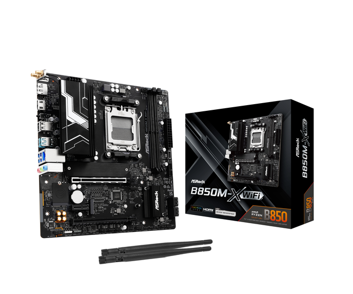 ASROCK B850M-X WiFi Mainboard, Sockel AM5, AMD B850, Micro-ATX, DDR5