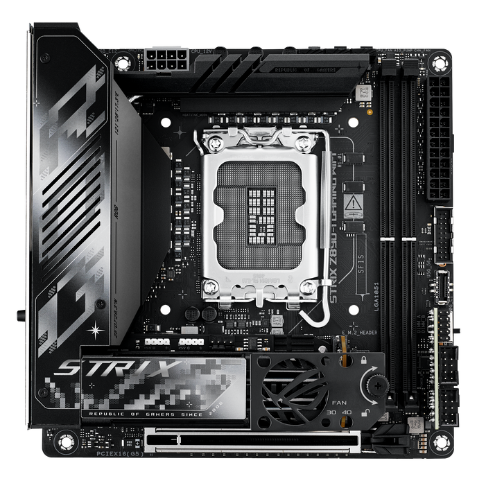 ASUS ROG Strix Z890-I Gaming WiFi Mainboard, Sockel LGA 1851, Intel Z890, Mini-ITX, DDR5