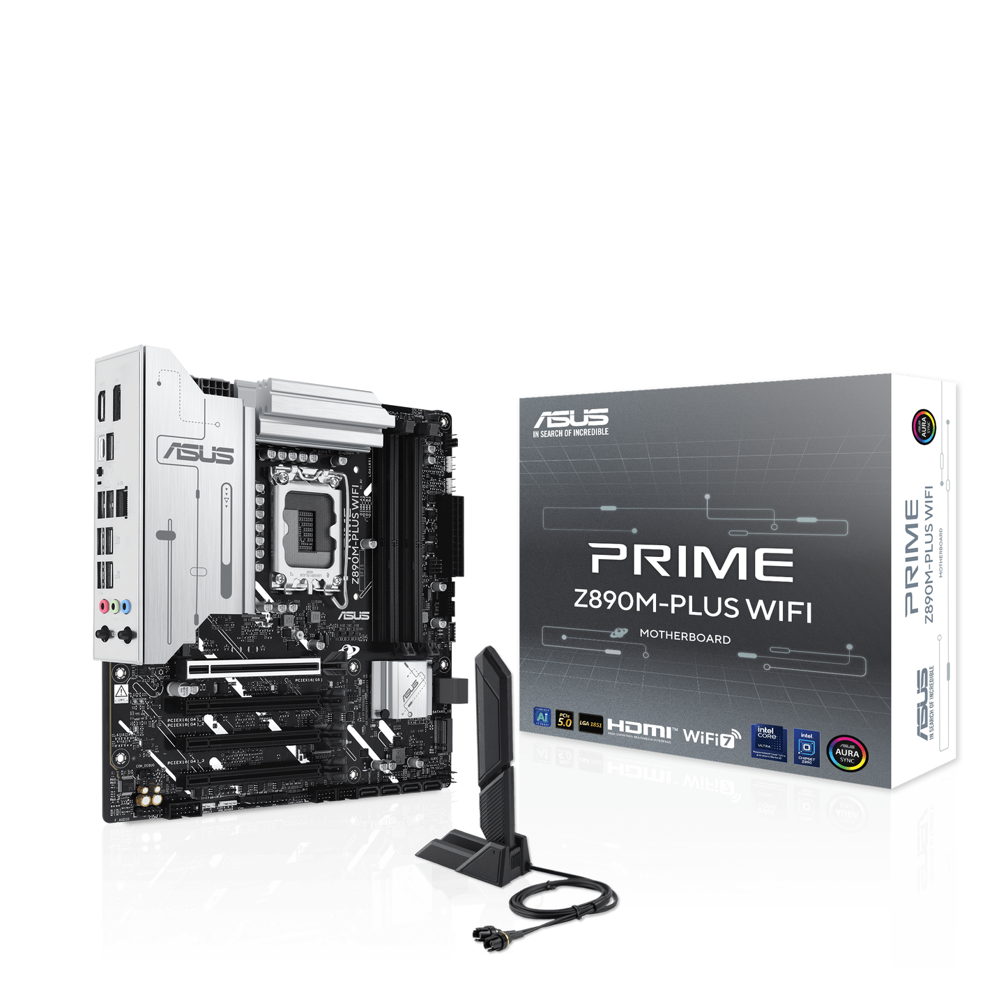 ASUS Prime Z890M Plus WiFi Mainboard, LGA 1851, Intel Z890, mATX, DDR5
