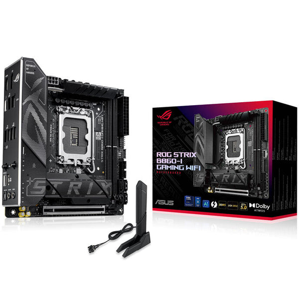 ASUS ROG Strix B860-I Gaming WiFi Mainboard, LGA 1851, Intel B860, ITX, DDR5