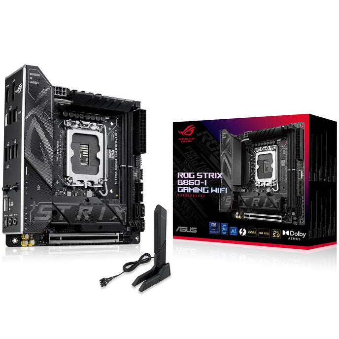 ASUS ROG Strix B860-I Gaming WiFi Mainboard, LGA 1851, Intel B860, ITX, DDR5
