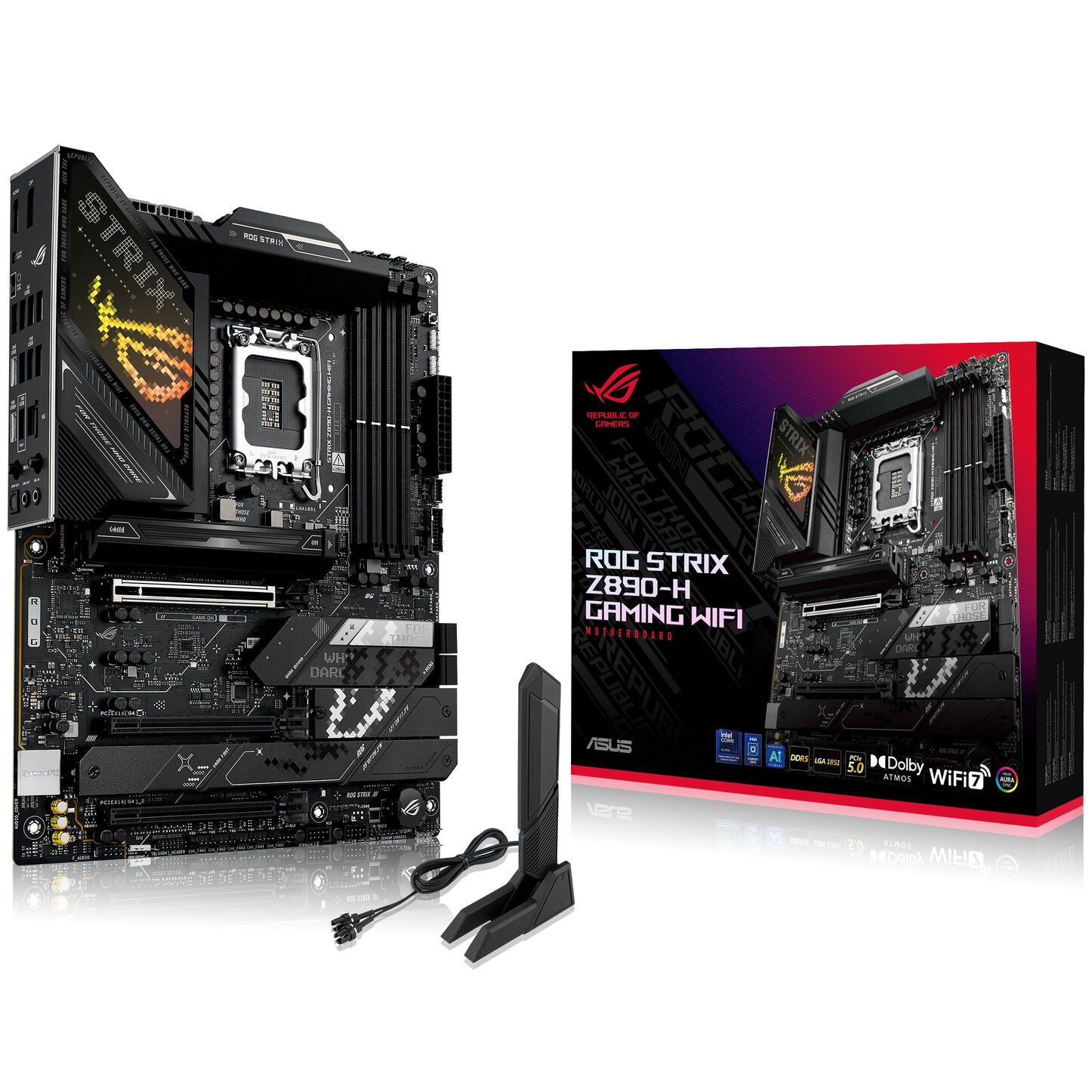 ASUS ROG STRIX Z890-H Gaming WiFi Mainboard, Sockel LGA 1851, Intel Z890, ATX, DDR5