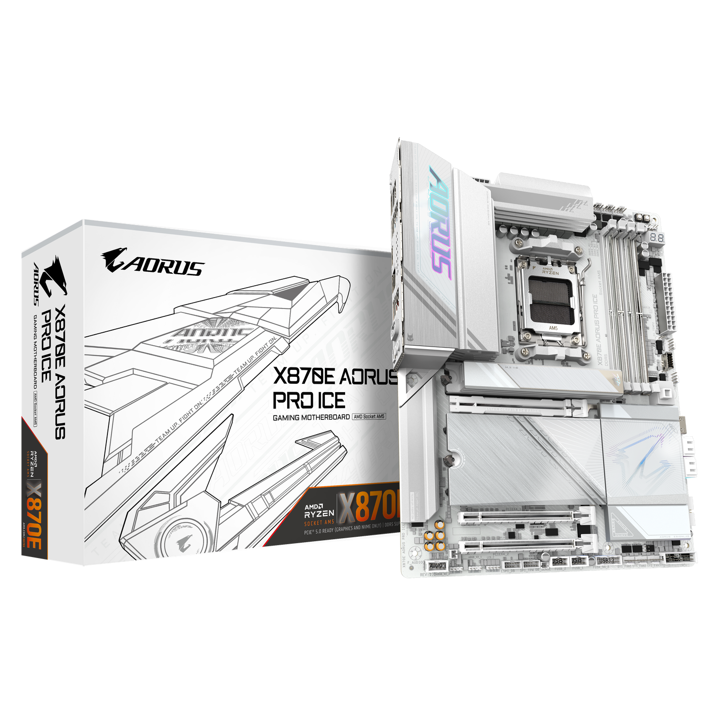 Gigabyte X870E AORUS PRO ICE, AMD X870E Mainboard - Sockel AM5, DDR5