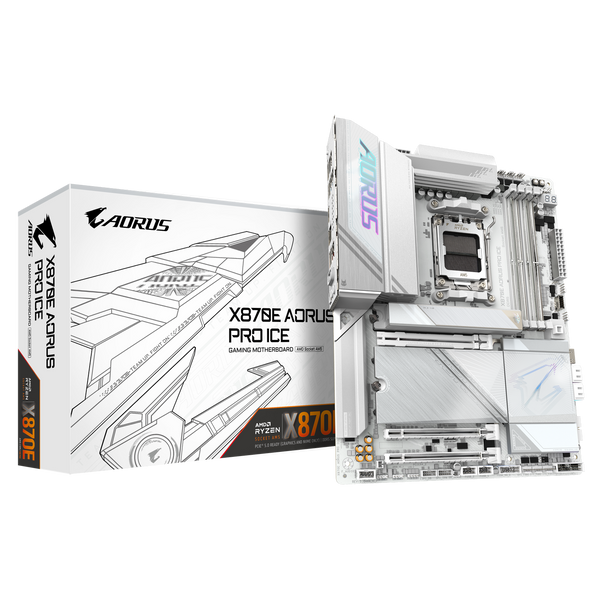 Gigabyte X870E AORUS PRO ICE, AMD X870E Mainboard - Sockel AM5, DDR5