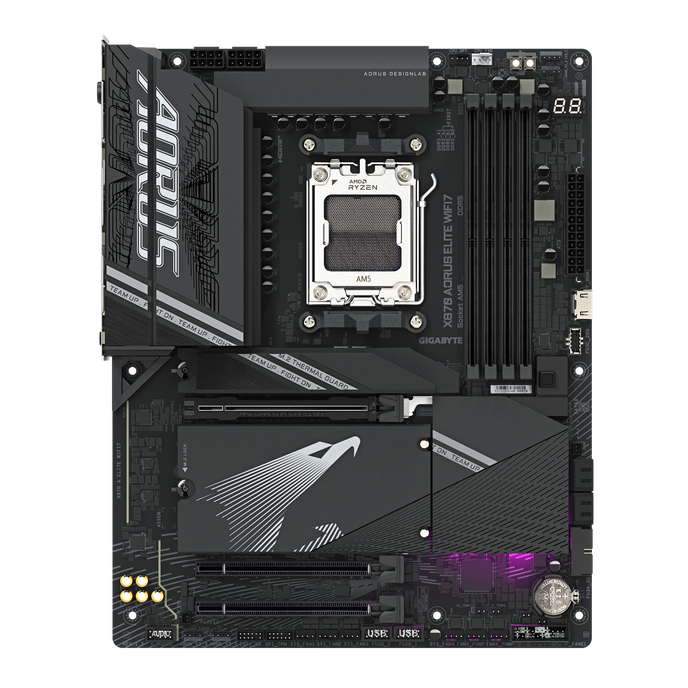 Gigabyte X870 AORUS Elite WiFi7, AMD X870 Mainboard - Sockel AM5, DDR5