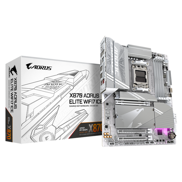 Gigabyte X870 AORUS Elite WF7 ICE, AMD X870 Mainboard - Sockel AM5, DDR5