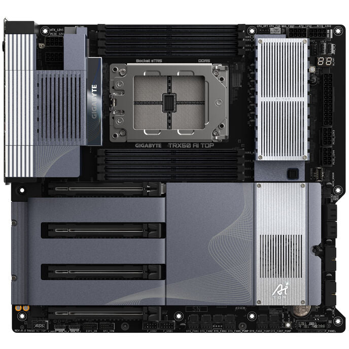 GIGABYTE TRX50 AI Top Mainboard, Sockel sTR5, AMD TRX50, E-ATX - DDR5