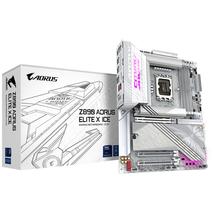 GIGABYTE Z890 AORUS Elite X ICE Mainboard, LGA 1851, Intel Z890, ATX, DDR5