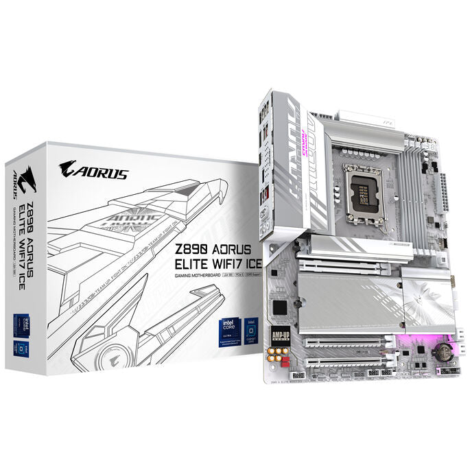 GIGABYTE Z890 Aorus Elite WF7 ICE Mainboard, Sockel LGA 1851, Intel Z890, ATX, DDR5