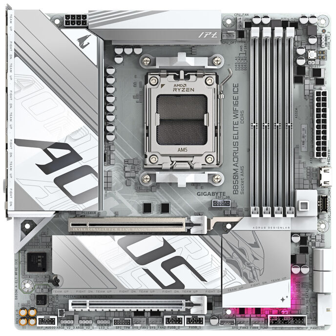 GIGABYTE B850M Aorus Elite WiFi6E ICE, AMD B850 Mainboard - Sockel AM5, DDR5
