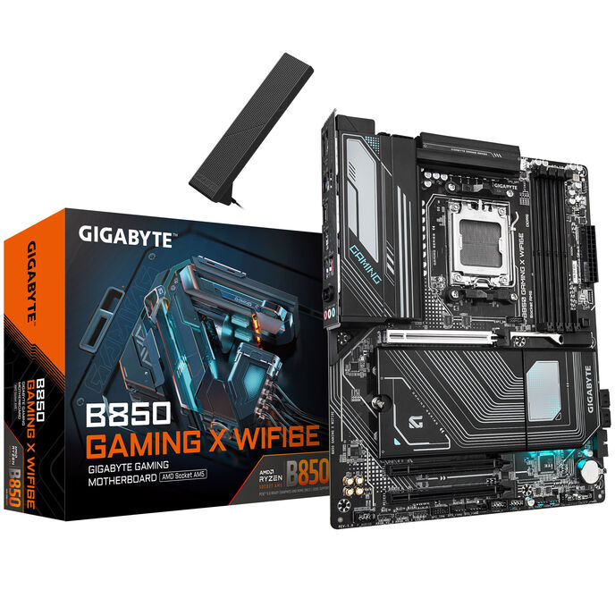 GIGABYTE B850 Gaming X WiFi6E Mainboard, Sockel AM5 (LGA 1718), AMD B850, ATX, DDR5