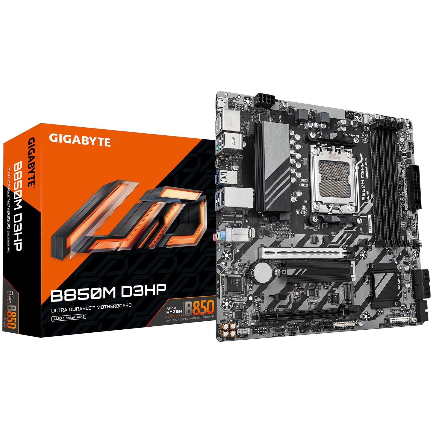 GIGABYTE B850M D3HP, AMD B850 Mainboard - Sockel AM5, DDR5
