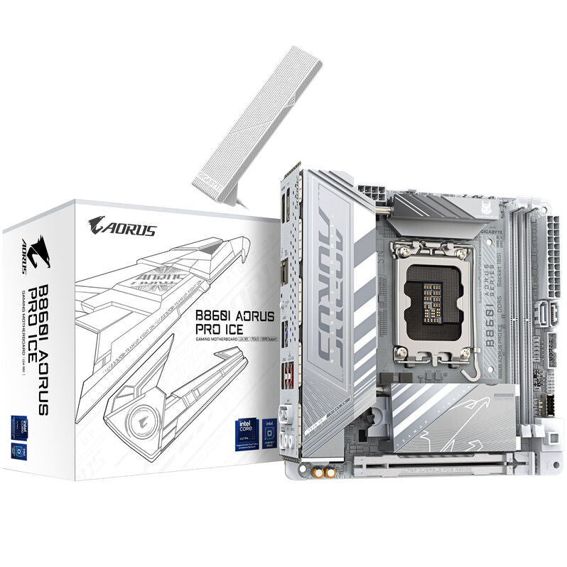 GIGABYTE B860I Aorus Pro ICE Mainboard, Sockel LGA 1851, Intel B860, ITX, DDR5