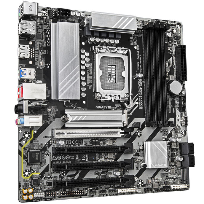 GIGABYTE B860M DS3H WiFi6E Mainboard, Sockel 1851, Intel B860, mATX, DDR5