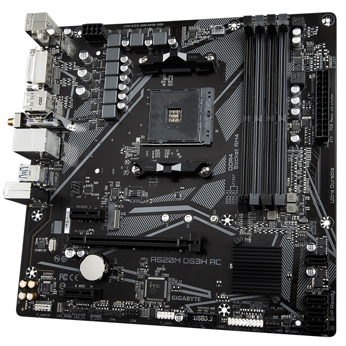 Gigabyte A520M DS3H AC DDR4 Micro ATX
