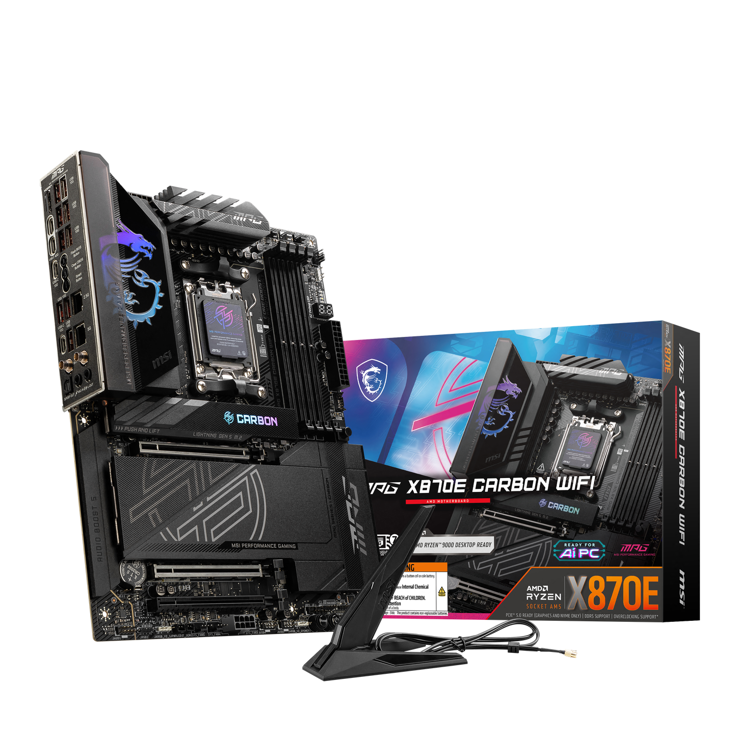 MSI MPG X870E Carbon WiFi, Sockel AM5, AMD X870E, ATX - DDR5
