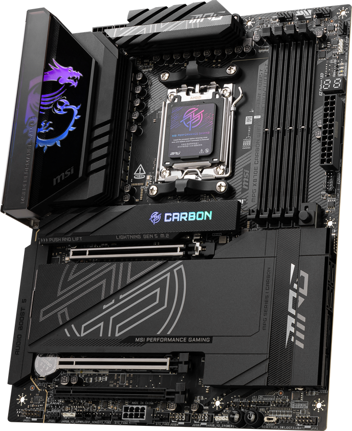 MSI MPG X870E Carbon WiFi, Sockel AM5, AMD X870E, ATX - DDR5