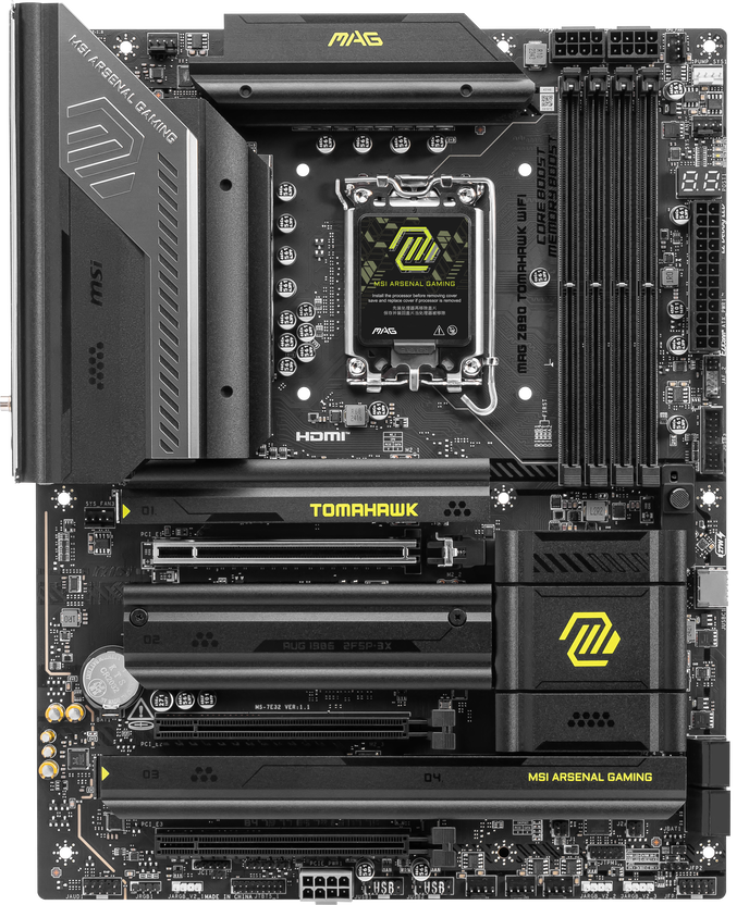 MSI MAG Z890 Tomahawk WiFi Mainboard, Sockel LGA 1851, Intel Z890, ATX, DDR5