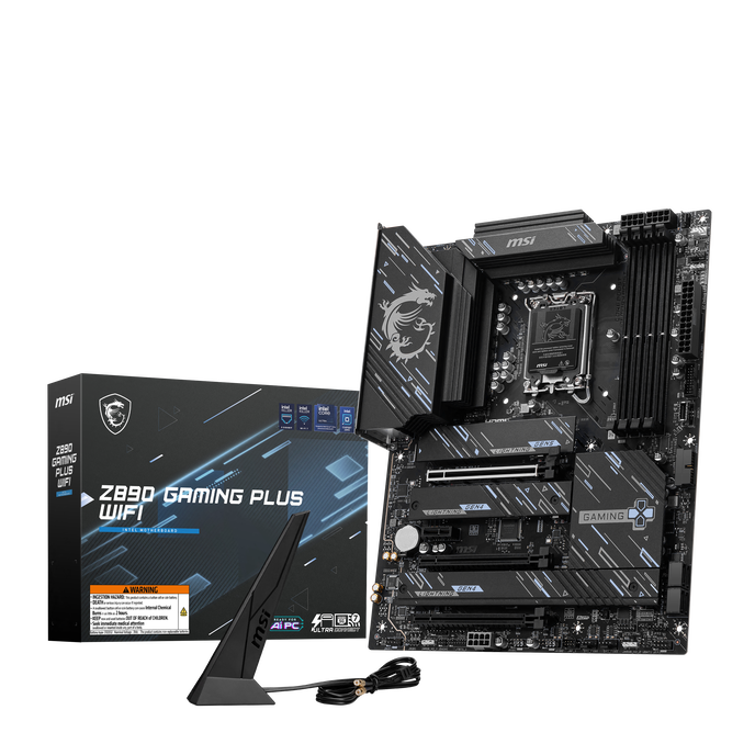 MSI Z890 Gaming Plus WIFI Mainboard, Sockel 1851, Intel Z890, ATX, DDR5