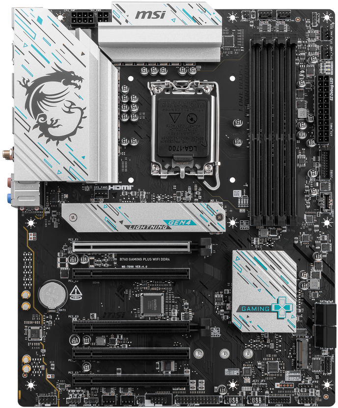 MSI B760 Gaming Plus WiFi, Intel B760 Mainboard - Sockel 1700, DDR4