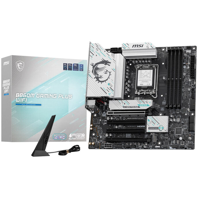 MSI B860M Gaming Plus WiFi Mainboard, Sockel LGA 1851, Intel B860, mATX, DDR5