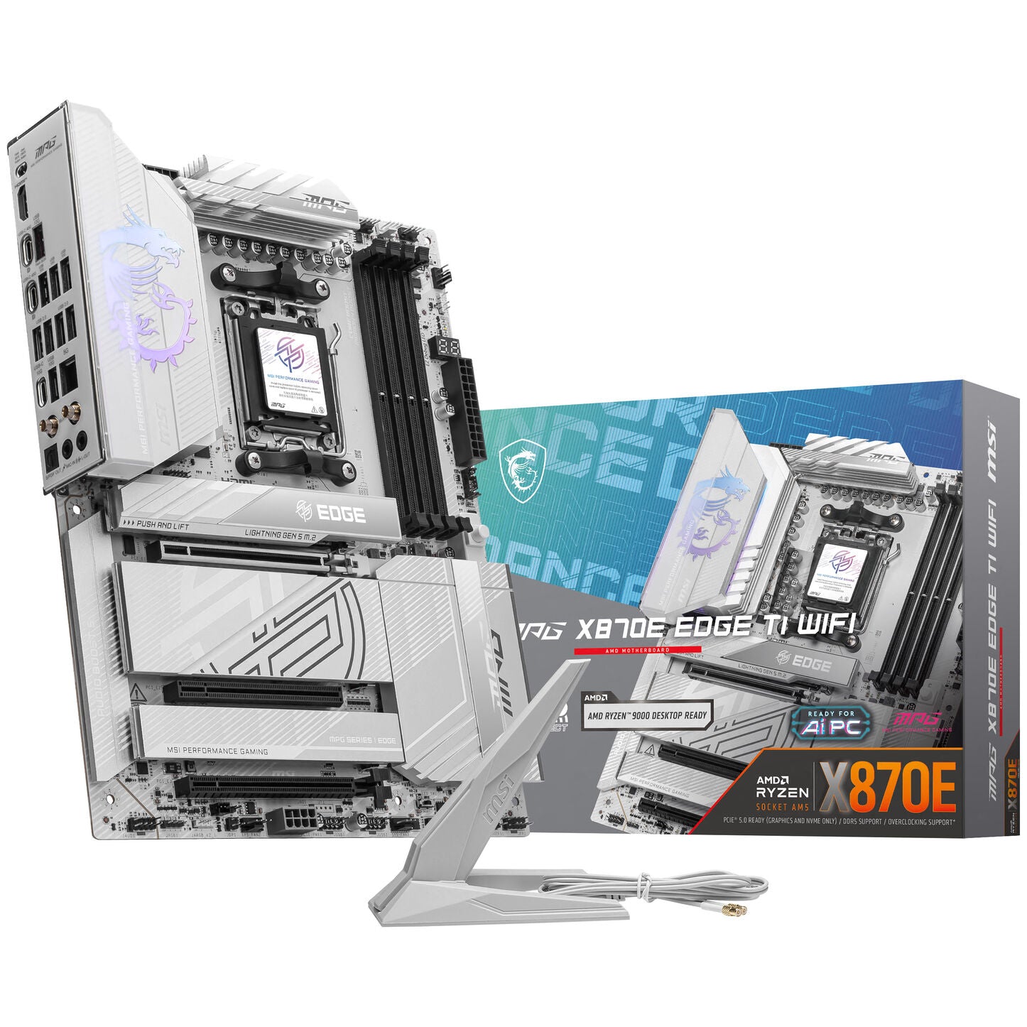 MSI MPG X870E Edge TI WiFi Mainboard, Sockel AM5, AMD X870E, ATX, DDR5