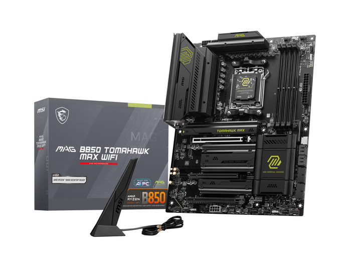 MSI MAG B850 Tomahawk Max WiFi Mainboard, Sockel AM5, AMD B850, ATX, DDR5