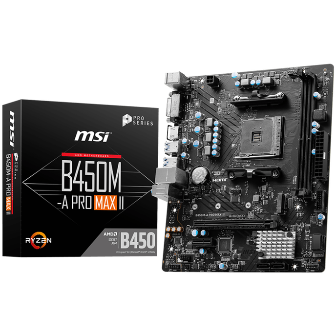 MSI B450M-A PRO Max II Mainboard, Sockel AM5, AMD B450, mATX, DDR5
