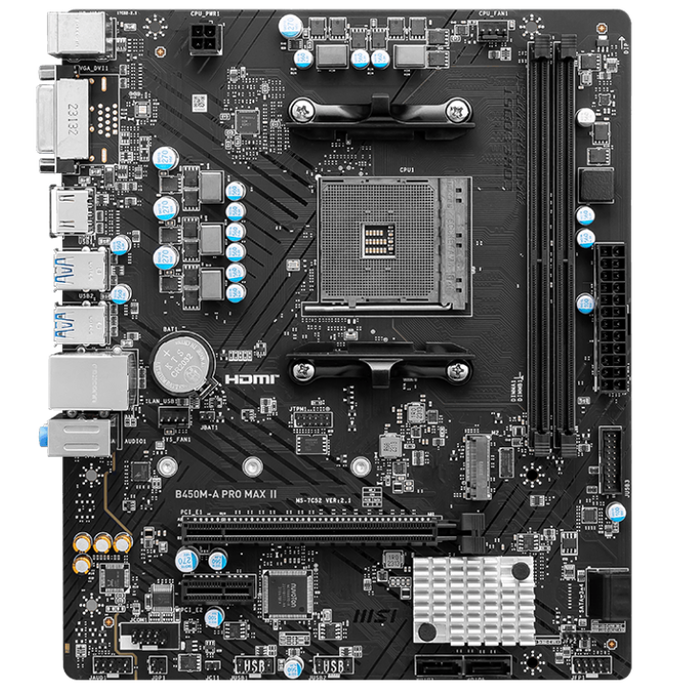 MSI B450M-A PRO Max II Mainboard, Sockel AM5, AMD B450, mATX, DDR5