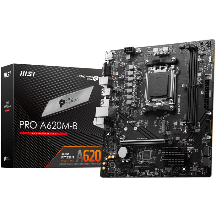 MSI PRO A620M-B Mainboard, Sockel AM5, AMD A620, mATX, DDR5