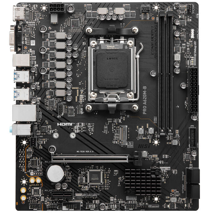 MSI PRO A620M-B Mainboard, Sockel AM5, AMD A620, mATX, DDR5