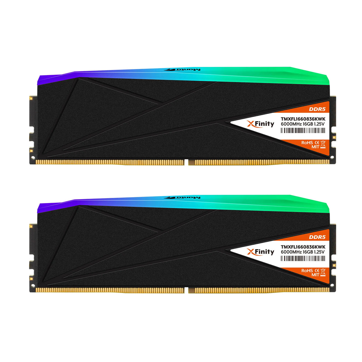 v-color MANTA XFinity RGB DDR5-6000 64GB (2x32GB) CL30 Black